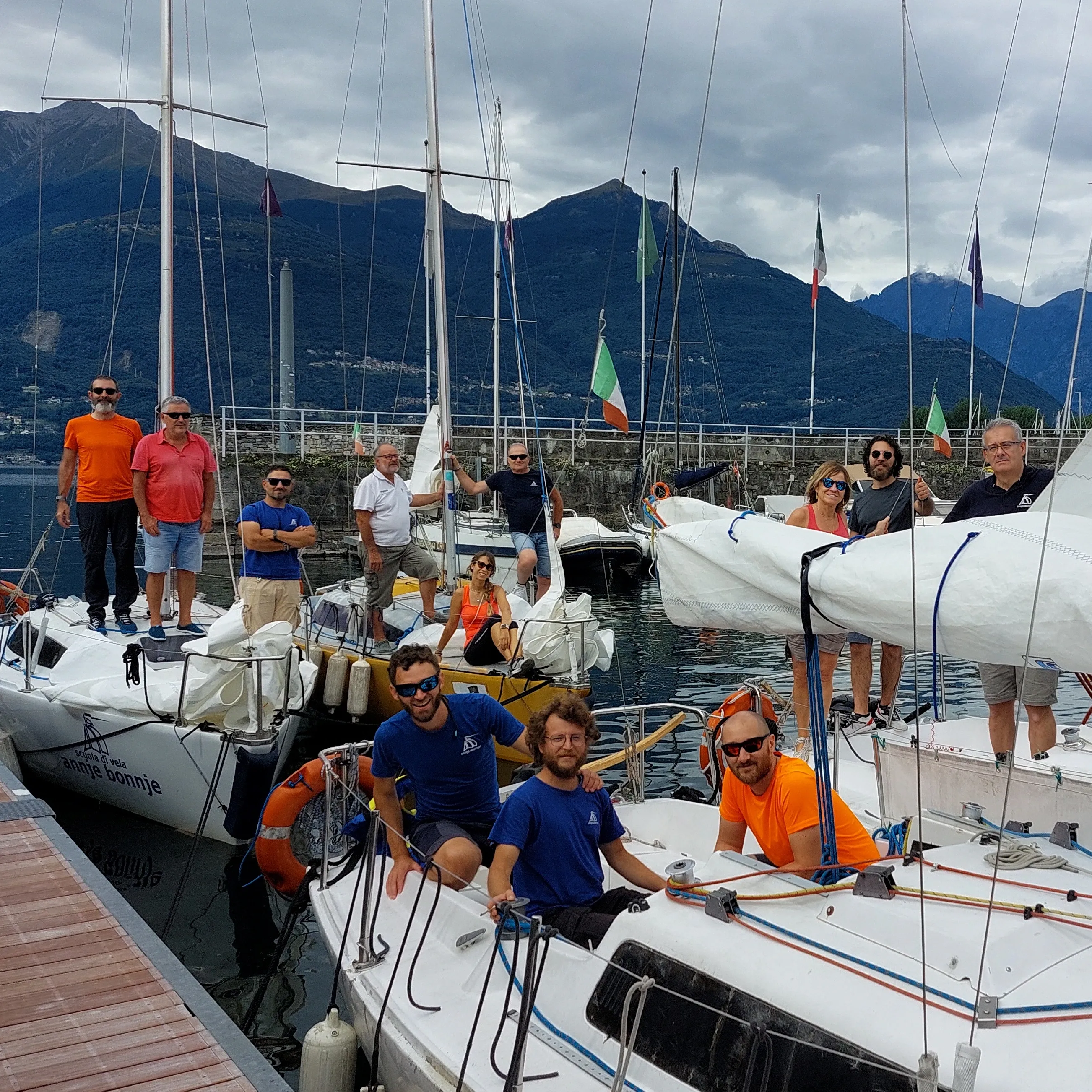 Annje Bonnje instructors at the port of Colico